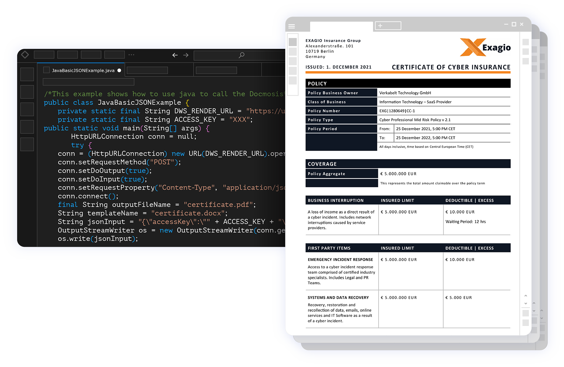 Generate PDF Documents from Java applications with Docmosis.